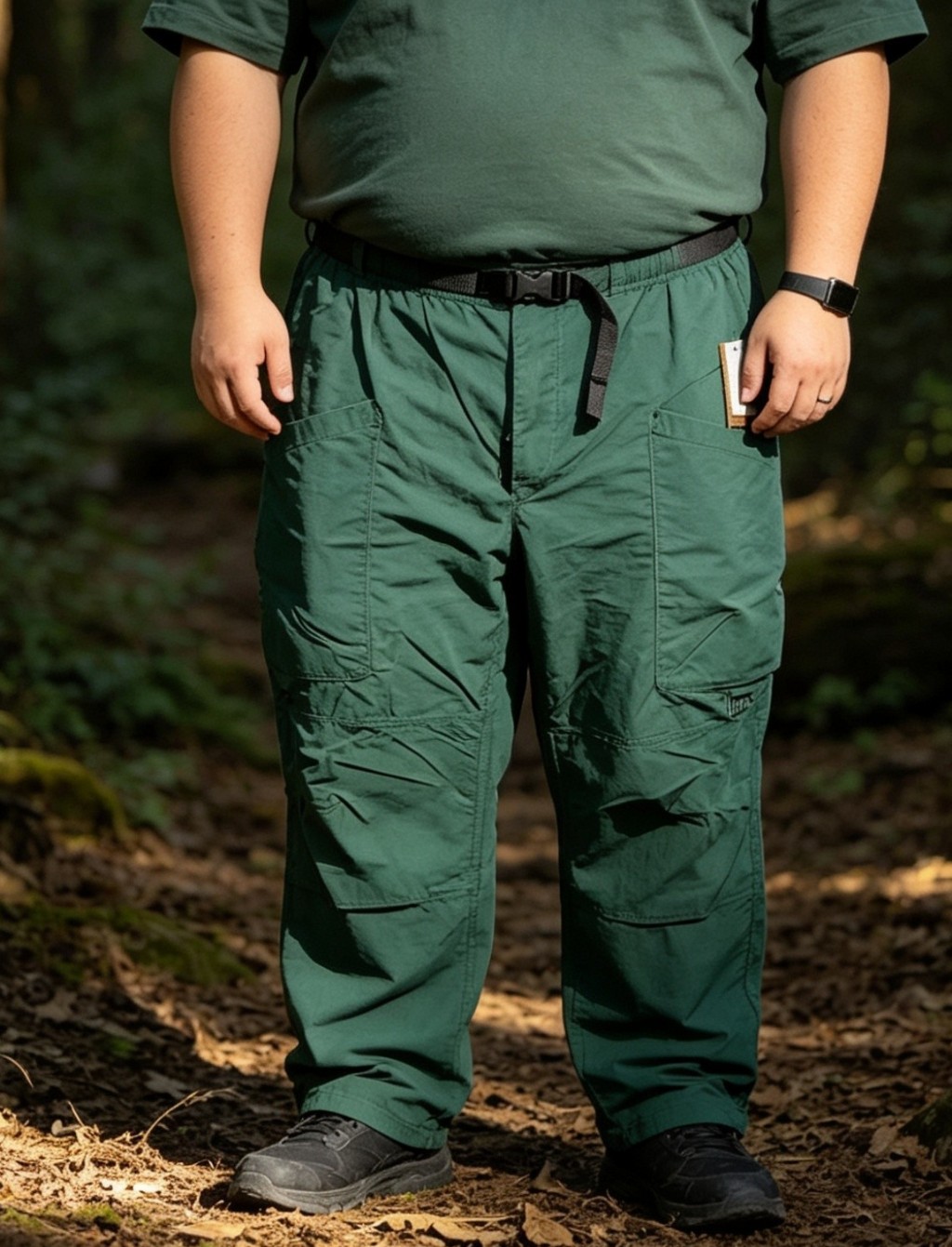Vans Dark Green Trekking Cargo Pants Xl Nwt Belted Hiking Utility Nylon Outdoor